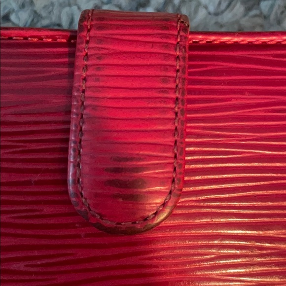 Authentic Louis Vuitton Red Epi Wallet - Picture 3 of 13